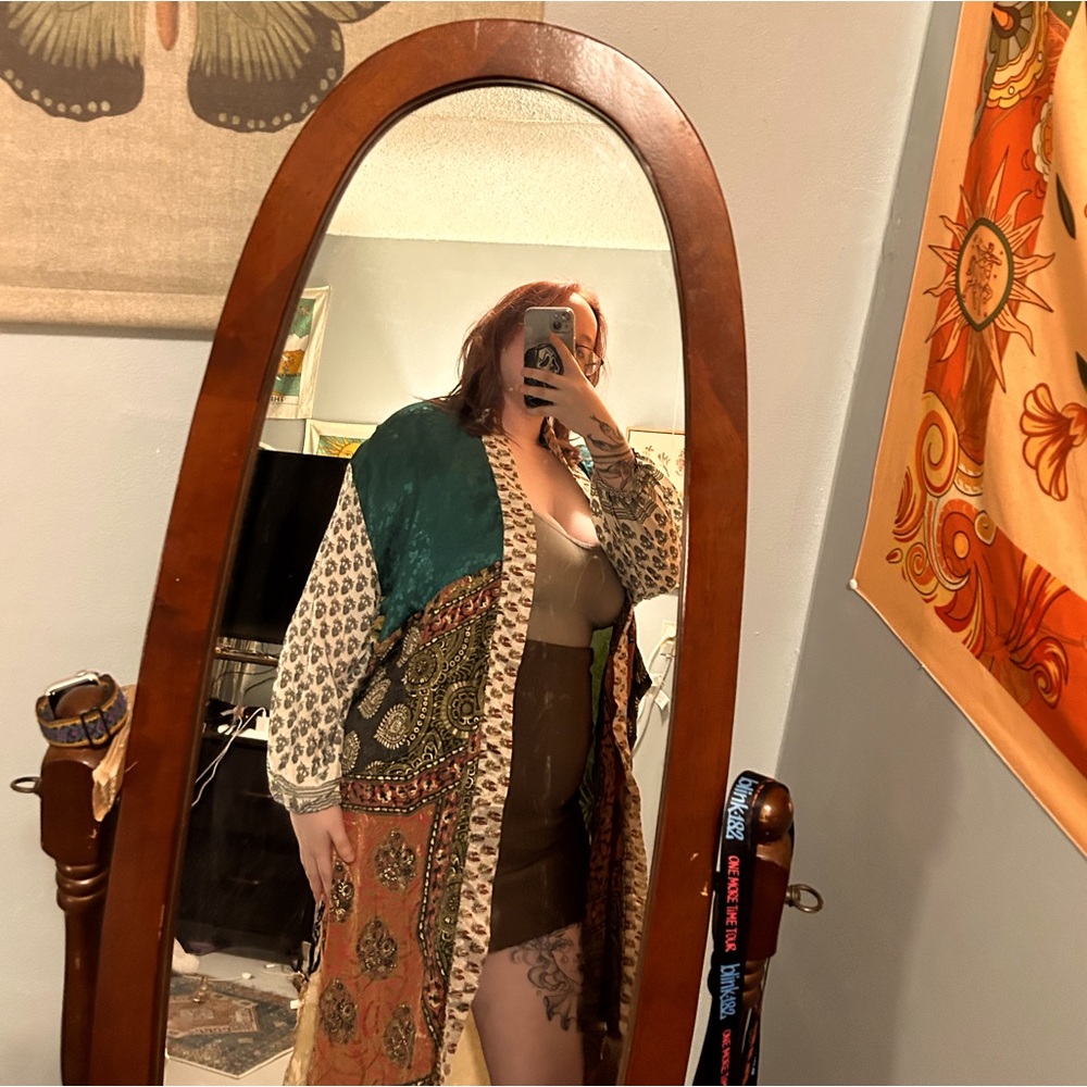 100% silk patchwork kimono